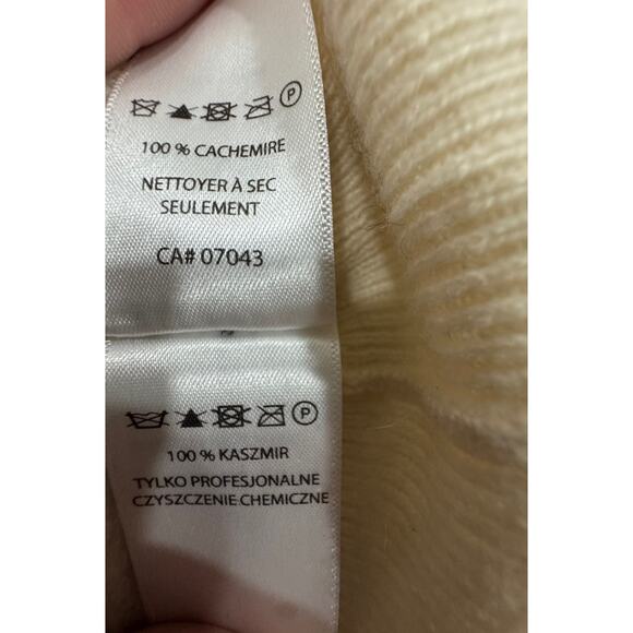 Ivory Mock Neck Dolman Sleeve Knit Sweater Pullover Relaxed Fit - Picture 7 of 7